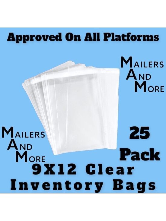 Other - 25 9X12 Clear Self Adhesive Bags PRICE FIRM